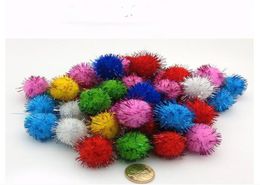 Paillettes paillettes Pom Pom Balles brillantes pour décoration de fête d'artisanat DIY Toys Multicolored Pitters Poms plusieurs tailles disponibles 5807253