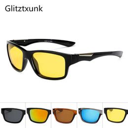 GLITZTXUNK Gafas de sol polarizadas 2022 Made Driving Shades Male Gafas para hombres Retro