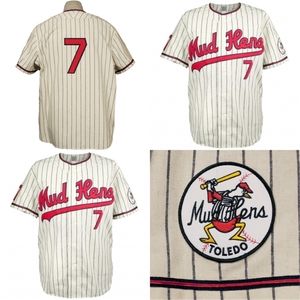 GlnMitNess Toledo Mud Hens 1965 Home Jersey Shirt Personnalisé Hommes Femmes Jeunes Maillots De Baseball N'importe Quel Nom Et Numéro Double Couture