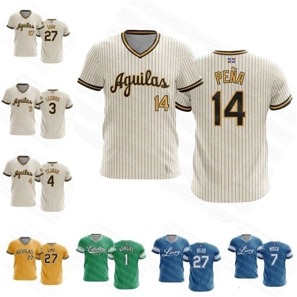 GlnNiK1 DOMINICAIN HALL OF FAME Baseball Jersey AGUILAS CIBAENAS 27 LIMA 14 PENA 4 TEJADA 3 LLENAS TIGRES DEL LICEY 9 OLIVO 7 MOTA 1 VARGAS LEONES