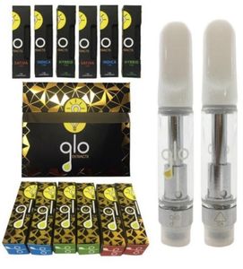 Glo Extracts E-sigaret 0,8 ml 1,0 ml keramische spoel lege cartridge winkelwagenverpakking Nieuwste verstuiver meerdere soorten met nieuw ontwerp vape-pen