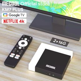 Global Android TV Box KM7 Plus Android 11 Netflix 4k Google TV 2GB DDR4 16GB ROM 100M LAN Internet S905Y4 Home Media Player