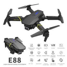 E88 Global Drone 4k Camera Mini Voertuig WIFI FPV Opvouwbare Professionele RC Helicopter Selfie Drones Speelgoed voor Kid Batterij