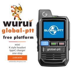 Global-PTT Walkie Global Talkie Wurui G0 POC Mini Radio Commutador Radios Teléfonos a largo plazo Radio de dos vías Internet
