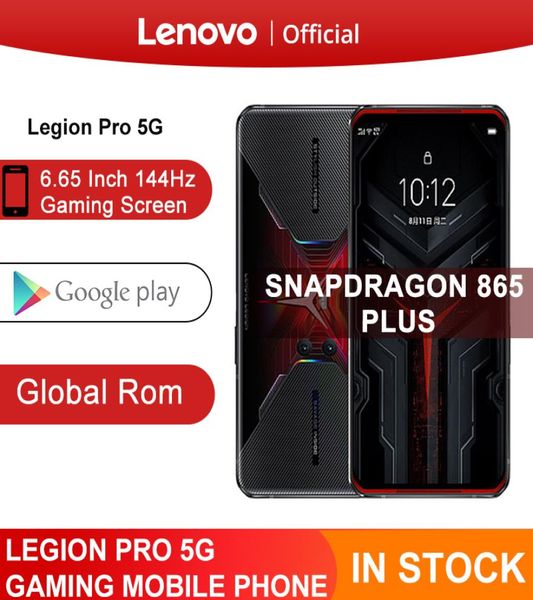 Global Rom Lenovo Legion Pro 5G Smartphone Snapdragon 865 plus 665039039 144Hz Écran 64MP CAMERIE 5000MAH 90W Super-charge N8792733