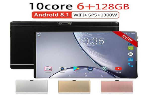 Version globale 10 pouces 6G 128 Go Tablet PC 4G LTE Two SIM Carte Téléphone Appel Bluetooth Car Player GPS Google Play 5 MP CAMERA264C7985385