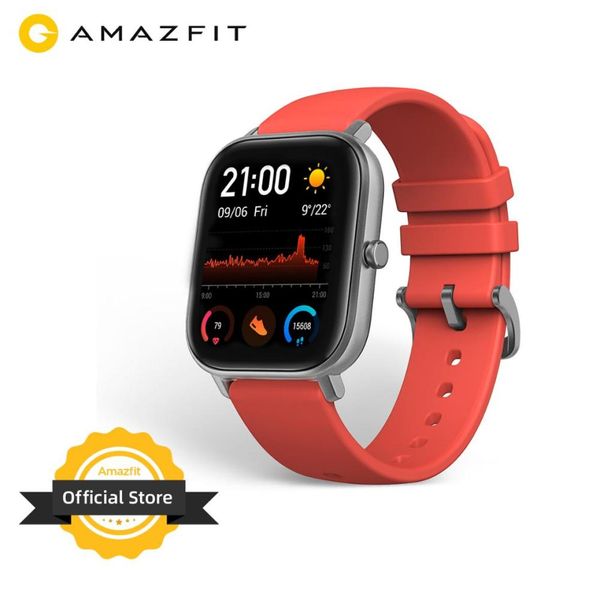 Version globale Amazfit GTS Smart Watch 5ATM SPLAPIER SMARTHATH SMARTWATCH NOUVEAU WIDGETS REDITABLES DE 14 jours pour Android9712480