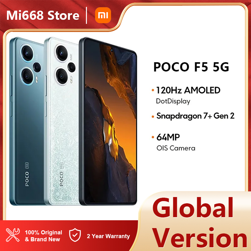 글로벌 버전 Poco F5 5G 8GB 256GB Snapdragon 7+ Gen 2 6.67 ''120Hz AMOLED 디스플레이 64MP 트리플 카메라 NFC 67W 터보 충전