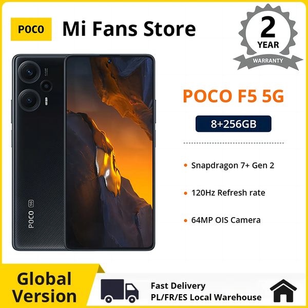 Version mondiale POCO F5 5G Snapdragon 7 + Gen 2 Octa Core 6.67 