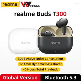 Version mondiale Realme Buds T300 TWS écouteur 30dB suppression active du bruit 40 heures d'autonomie bluetooth 5.3 IP55 véritable sans fil