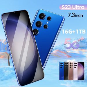 Globale versie S23ultra Smartphone 6inch 3GB+64 GB 4G Android 13 Mobiele telefoons gezicht ID Dual Sim mobiele telefoon