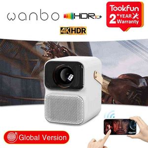 Versión global Wanbo Proyector T6 Max LED 550 ANSI Smart TV Netflix Android 9.0 Auto Focus Keystone Corrección 4K Home Theatre H220409