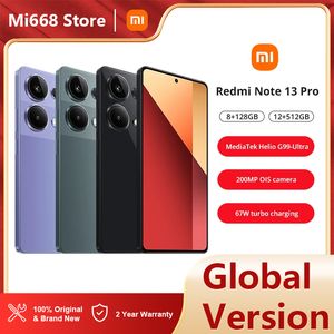 Globale versie Xiaomi Redmi Note 13 Pro 4G NFC 512GB 120Hz FHD+ AMOLED Display 67W MediaTek Helio G99-Ultra 200mp Ois Camera