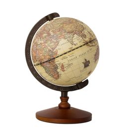 Globe 22cm World Globe Map Terre en anglais rétro rétro Base de terre Instrument Géographie éducation Globe Desk Decoration Furniture