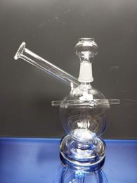 Globe Glass Bong Dab Tuyaux d'eau Tuyaux d'eau Bongs avec clou de verre et Dôme Tuyaux de tuyau de fumée Tuyaux de verre Recycler Bongs Hotglassart