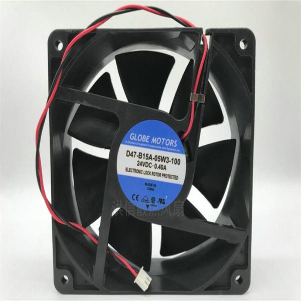 Globe motors d47-b15a-05w3-100 24v 0.4a 12038 ventilateur inverseur bifilaire