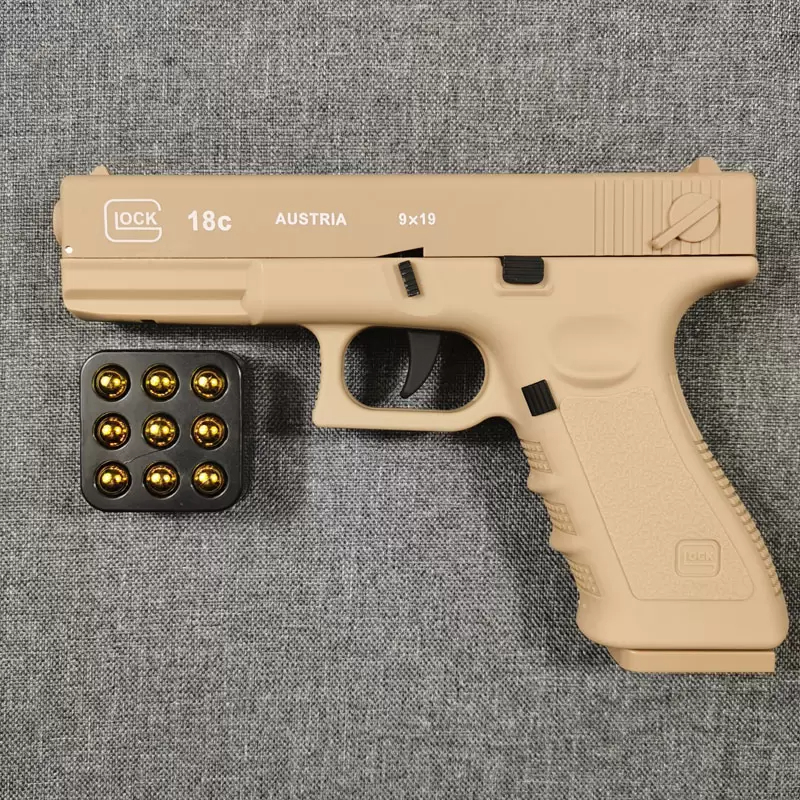 Glock / colt otomatik kabuk ejeksiyon tabanca lazer versiyon oyuncak tabanca yetişkinler için çocuklar açık hava oyunları 001