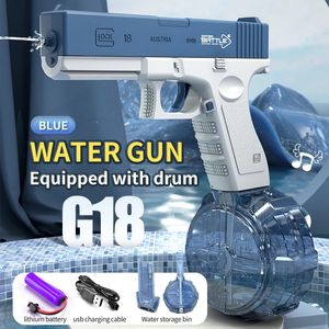 Glock Electric Water Gun For Kids Summer Outdoor Beach Water Festival Touts Toys Full-Automatic Shooting Water Gun Boy Toys G18 240420