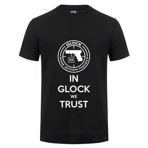 Glock Handgun USA T-shirt Hommes Streetwear Casual Manches courtes Col rond Coton T-shirt Tops d'été Tee Camisetas Hombre 210629
