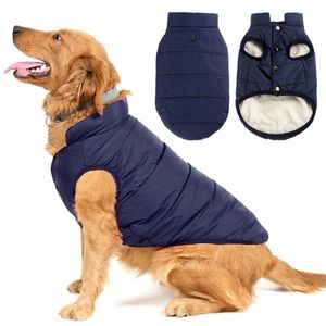 Glorious KEK Hondenkleding voor grote honden Winter Warm waterafstotend Hondenjas Dikke Fleece Voering Dog Jacket Vest Franse Bulldogs 211106