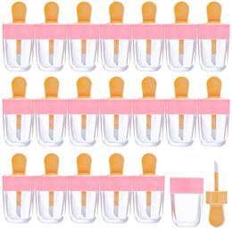 Brillo 30 Uds. Botellas de brillo de labios de 8ml tubo de esmalte de labios tubo de brillo de labios de helado rosa vacío Material de embalaje maquillaje contenedor de esmalte de labios Diy