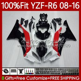 Injection Fairings For YAMAHA YZF-R6 YZF R 6 YZF R6 600 YZF-600 YZFR6 08 09 10 11 12 13 15 16 99No.31 YZF600 2008 2009 2010 2011 2012 2013 2014 2015 2016 OEM body white red blk