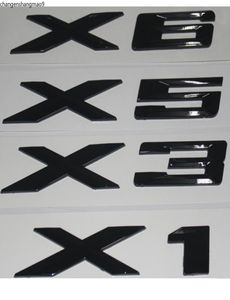 Gloss Black ABS Letters Words Words Car Trunk Badge Badges Sticker Emblemen voor BMW X1 X3 X5 X66142193