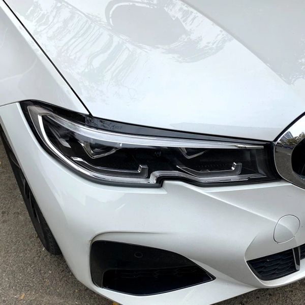 Gloss Black Car Headlight Eyelids BEVROWS POUR BMW 3 Série G20 G28 Sedan 2019 2020 2021 ABS LIDS ACCESSOIRES PLASTIQUES