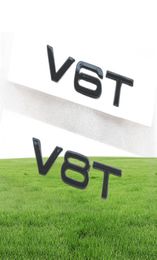 Gloss Black Letters V6 T V 8T V 10 W 12 Fender Badges Emblems Emblem pour A4 A4 A6 A7 A8 S3 S4 R8 RSQ5 Q5 V6T V8T V10 W126497264