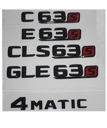 BILLES BALLES BLOSS Black Trunk Fender Number Emblem Emblems Badges pour Mercedes Benz C63 C63S E63 E63S CLS63 GLE63 GLS63 AMG S 4MATIC7218046