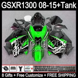 Gloss Green 8Gifts voor Suzuki Hayabusa GSXR1300 08 15 GSXR-1300 14MY78 GSXR 1300 GSX R1300 08 09 10 11 12 13 14 15 FUNLING GROENE BLACK KIT