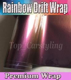 Gloss Rainbow Drift Car Wrap Film With Air Bubble Release Coverging Styling Foil Color Change Stickers 152x20m 45x67ft Roll2691804