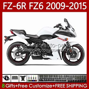 Carrosserie OEM blanc brillant pour YAMAHA FZ 6R 6N 6 FZ6 R N 600 FZ-6R 2009-2015, carrosserie 103No.159 FZ600 FZ6R FZ6N 2009 2010 2011 2012 2013 2014 2015 FZ-6N 09 10 11 12 13 1 4 15 Carénage