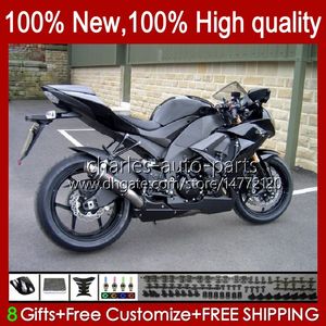 Glossy Black Body Kit voor Kawasaki Ninja ZX1000 C 1000CC ZX1000C 08-10 Carrosserie 56NO.118 ZX 10R ZX10 10 R 1000 CC ZX-10R 2009 2009 2010 ZX10R 08 09 10 Motorfietsen