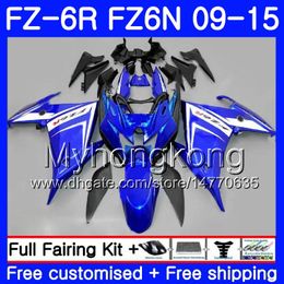 Corps bleu brillant pour YAMAHA FZ6N FZ6 R FZ 6N FZ6R 09 10 11 12 13 14 15 239HM.11 FZ-6R FZ 6R 2009 2010 2011 2012 2013 2014 2015 Carénages