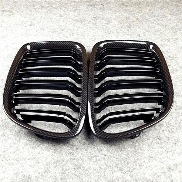 Grille de capot avant couleur M brillante pour BMW X1 E84 25iX 28i 28iX 35iX Grille de Grilles de rein en maille de voiture ABS 2011-2015247v