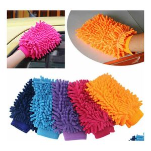 Luva 15X22Cm Motive Car Cleaning Brush Cleaner Lã Soft Washing Gloves Motorcycle Washer Care Styling Drop Delivery Mobiles Motorcy Dhezi