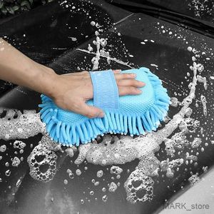 Handschoen Car Cleaning Brush Cleaner Tools Microfiber Super Clean Autoruiten Blauw Bruin En Oranje Spons Product R230629