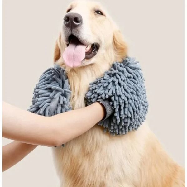 Glove Guantero Guante de guarda de perros de secado rápido Toalla de pata de pata Microfibra de perros de doble cara Mitt para perros pequeños medianos grandes