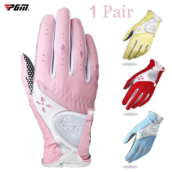 Gants 1 paire de gants de Golf pour femmes filles tissu PU beaux gants antidérapants respirants dames cadeau multicolore tout nouveau dropshipping