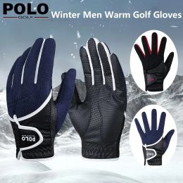 Handschoenen 1 paar heren golfhandschoenen Warme fleece Zacht Links / rechts Golfhandschoen Heren Antislipdeeltjes Sportwanten kunnen touchscreen