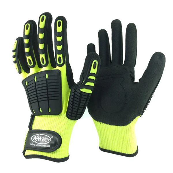 Gants 100% de haute qualité résistants à la réduction de la réduction du travail de sécurité des gants avec les gants de travail de l'industrie de la mécanique TPR ANSI Cut Niveau A6.