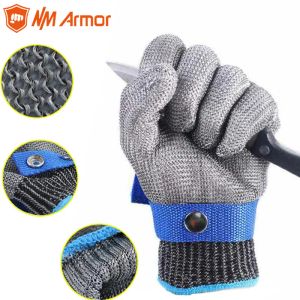 Gants 100% de haute qualité en acier inoxydable boucher gant gant coupe résistante metal anti-coupe gants de sécurité travail pour les travailleurs de boucherie