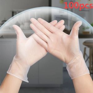 Handschoenen 100 stuks PVC TPE wegwerphandschoenen Waterdichte poedervrije latexhandschoenen voor huishoudelijke keuken Laboratoriumreinigingshandschoenen