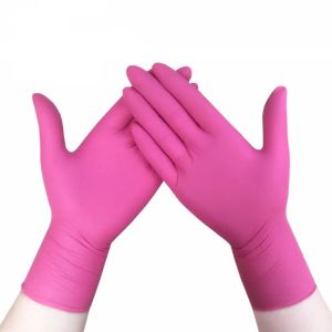 Handschoenen 100 stuks Rood Roze Wegwerp Poedervrije Latex Nitril Handschoenen Thuis Werk Schoonmaken Lab Industriële Tattoo