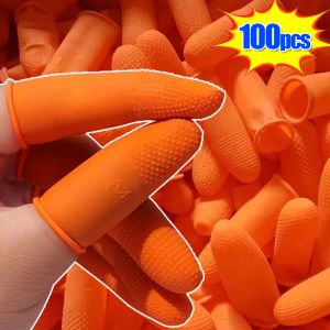 Gants 10100pcs Latex Cottes doigts orange Capes de pouce antistatique Pîtues en caoutchouc Protecteur Gants