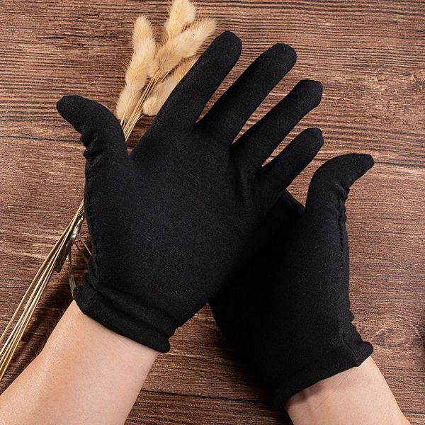 Gants 12 paires gants de coton blanc noir