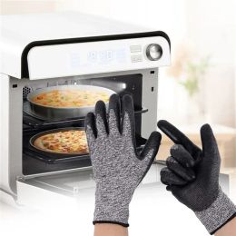 Gants 1pair BBQ Grilling Cuisinage Gants extrêmes Gants de soudage de four résistant à la chaleur Gants Gants de cuisine à haute température pour barbecue