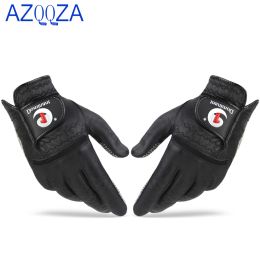 Handschoenen 1pair heren golfhandschoenen zacht lederen schapenvacht links rechts sporte greep handschoenen antiskid beginner oefening golfaccessoires