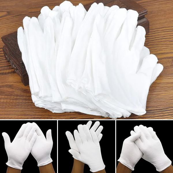 Gants 1pair blanc gants entières pleines